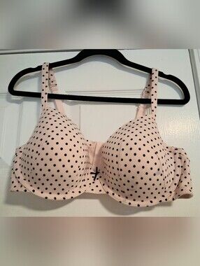 Cacique Women’s Pink Polka Dot T-Shirt Bra, 40DD